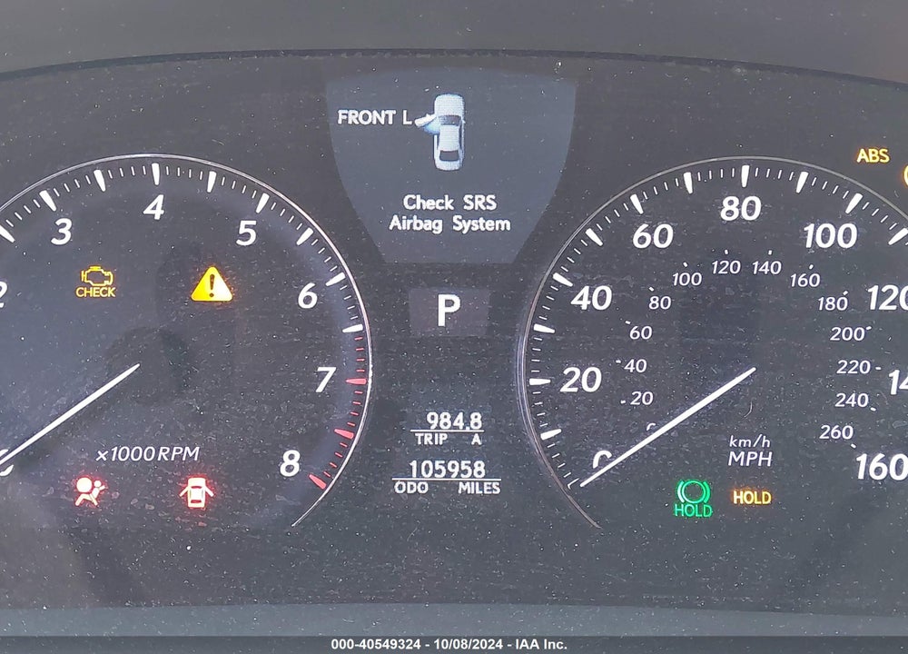 2012 LEXUS LS 460 VIN: JTHBL5EF0C5113107