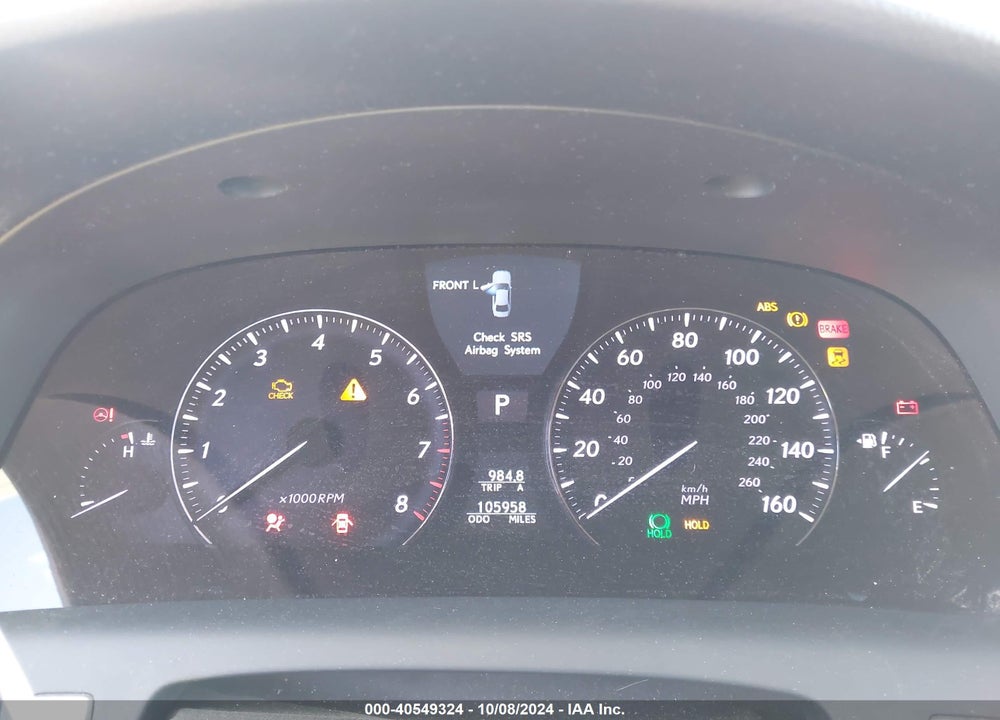 2012 LEXUS LS 460 VIN: JTHBL5EF0C5113107