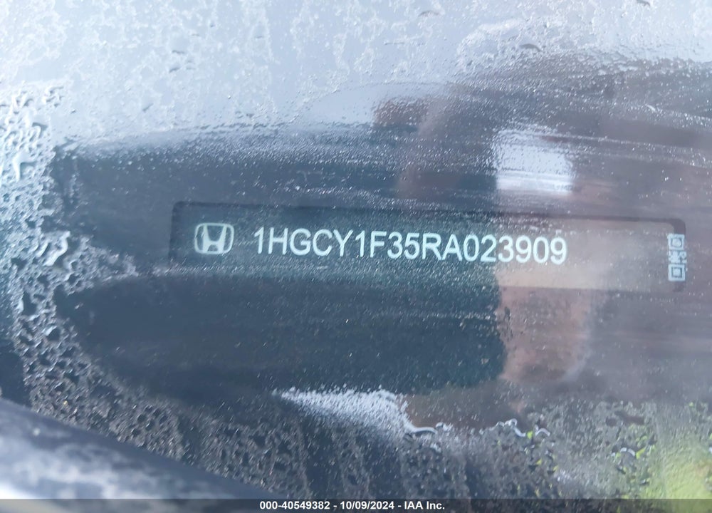 2024 HONDA ACCORD VIN: 1HGCY1F35RA023909