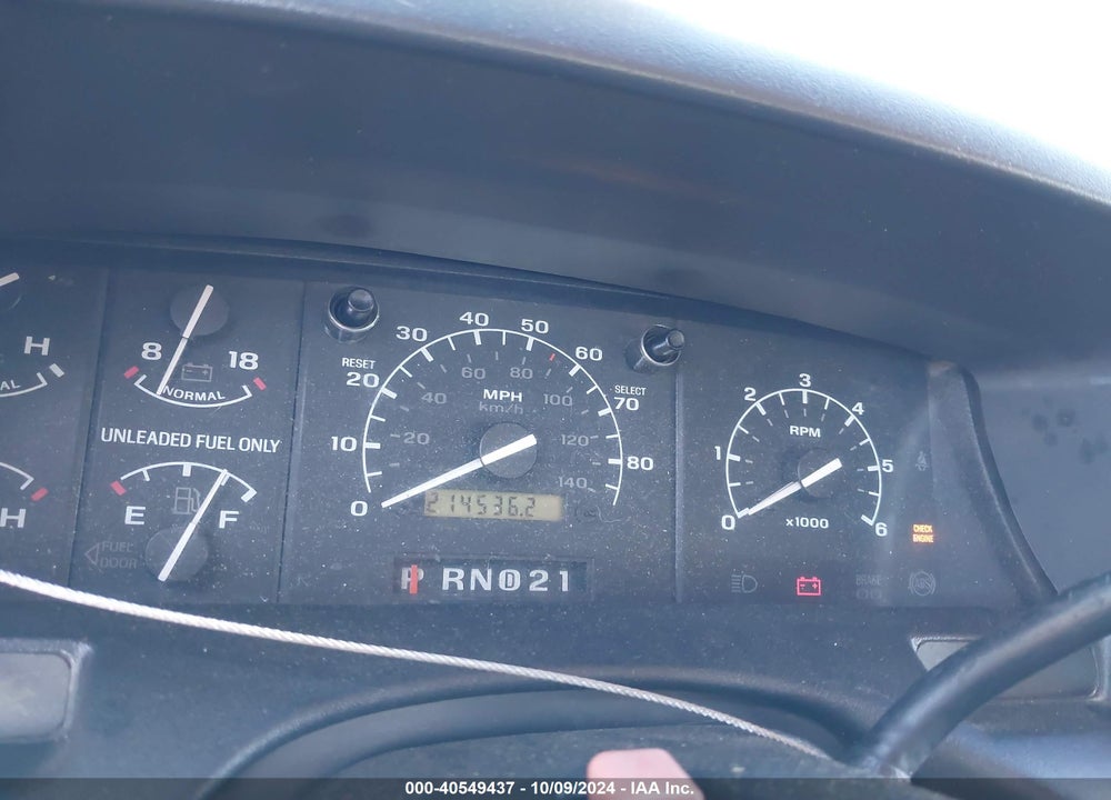 1995 FORD BRONCO U100 VIN: 1FMEU15N6SLA72385