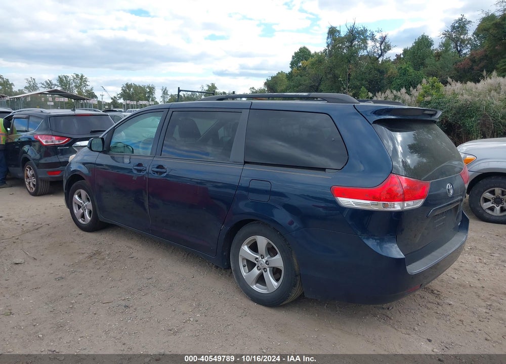 2012 TOYOTA SIENNA LE V6 8 PASSENGER VIN: 5TDKK3DC7CS200836