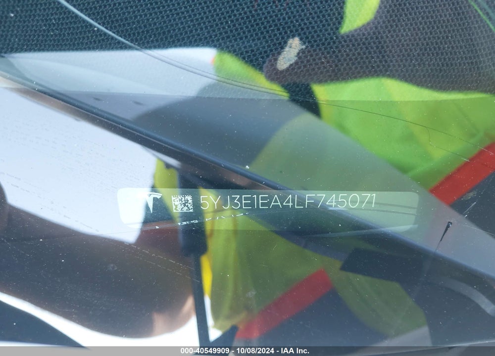 2020 TESLA MODEL 3 STANDARD RANGE PLUS REAR-WHEEL DRIVE/STANDARD RANGE REAR-WHEEL DRIVE VIN: 5YJ3E1EA4LF745071