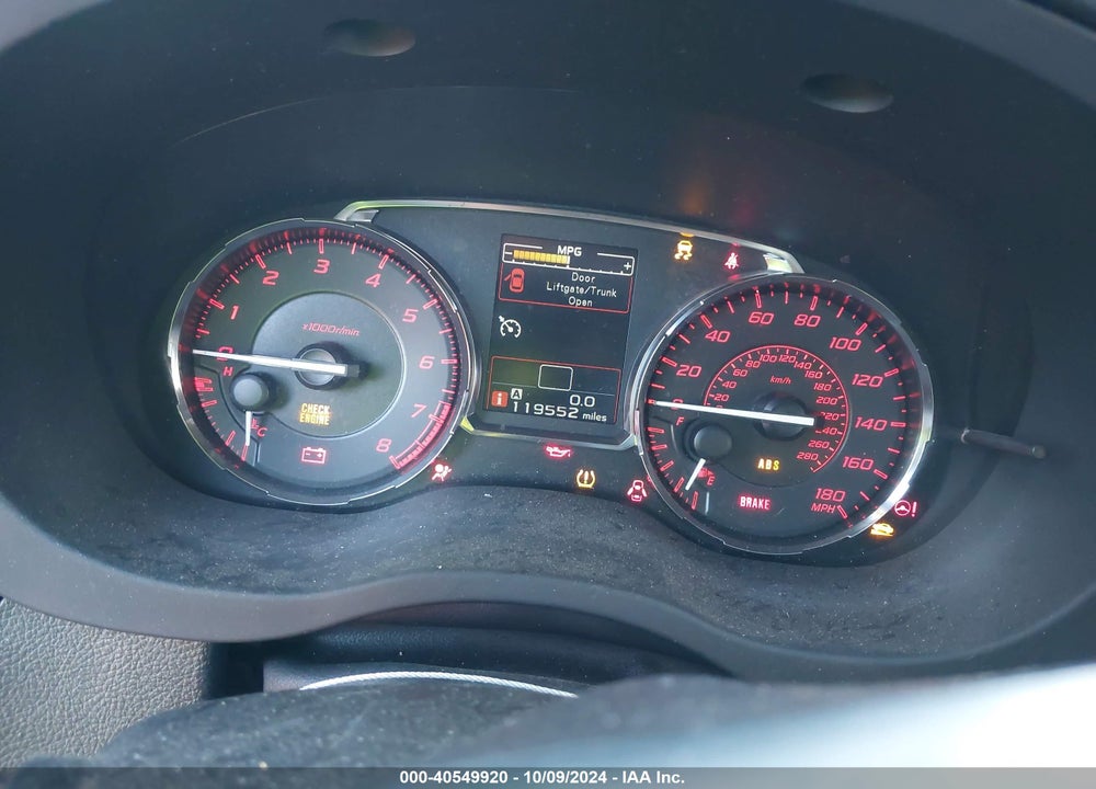 2017 SUBARU WRX PREMIUM VIN: JF1VA1E66H9836317