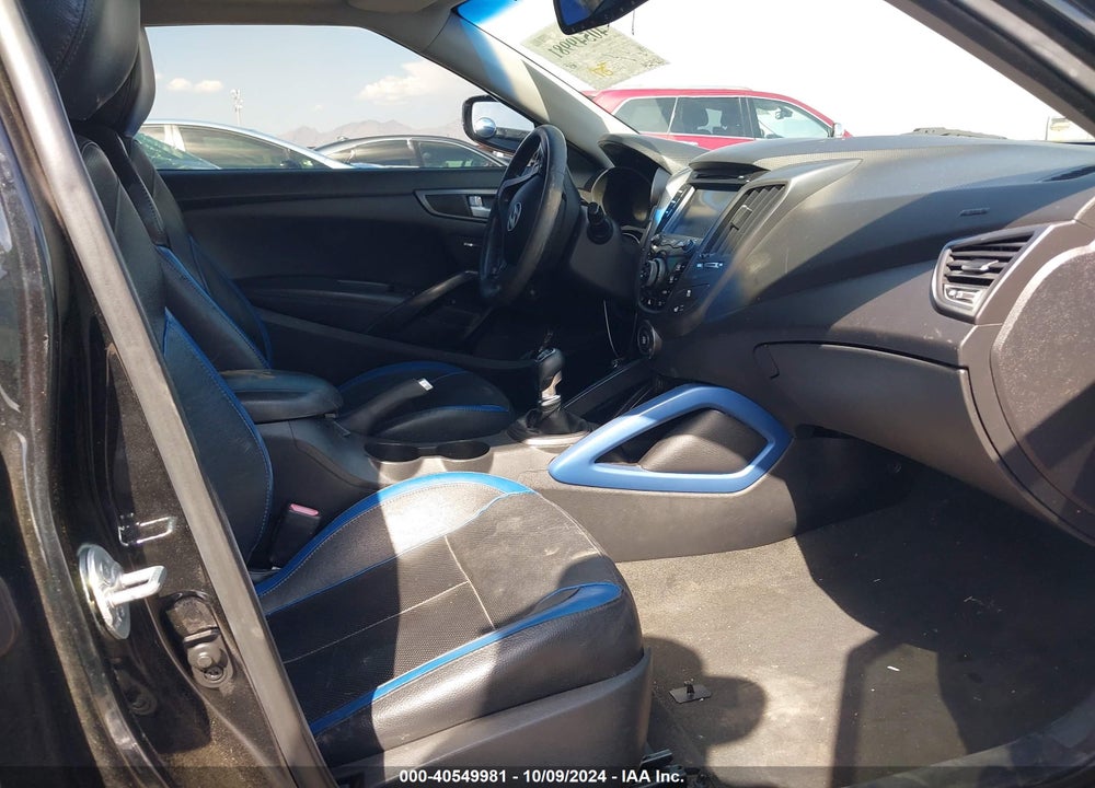 2013 HYUNDAI VELOSTER TURBO W/BLUE VIN: KMHTC6AE5DU119982
