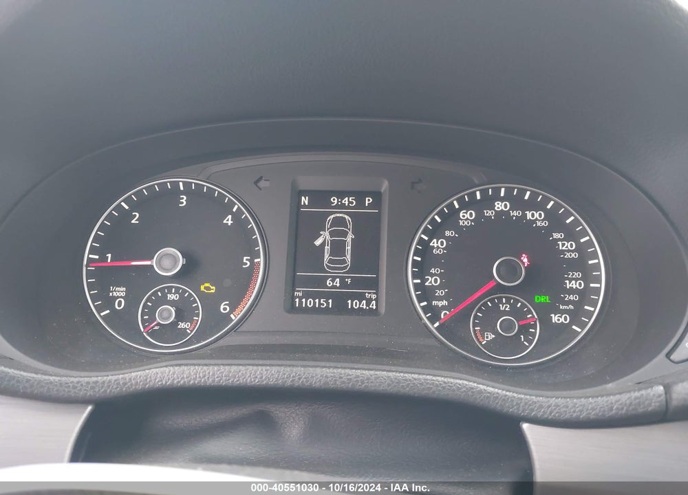2014 VOLKSWAGEN PASSAT 2.0L TDI SE VIN: 1VWBN7A35EC069345