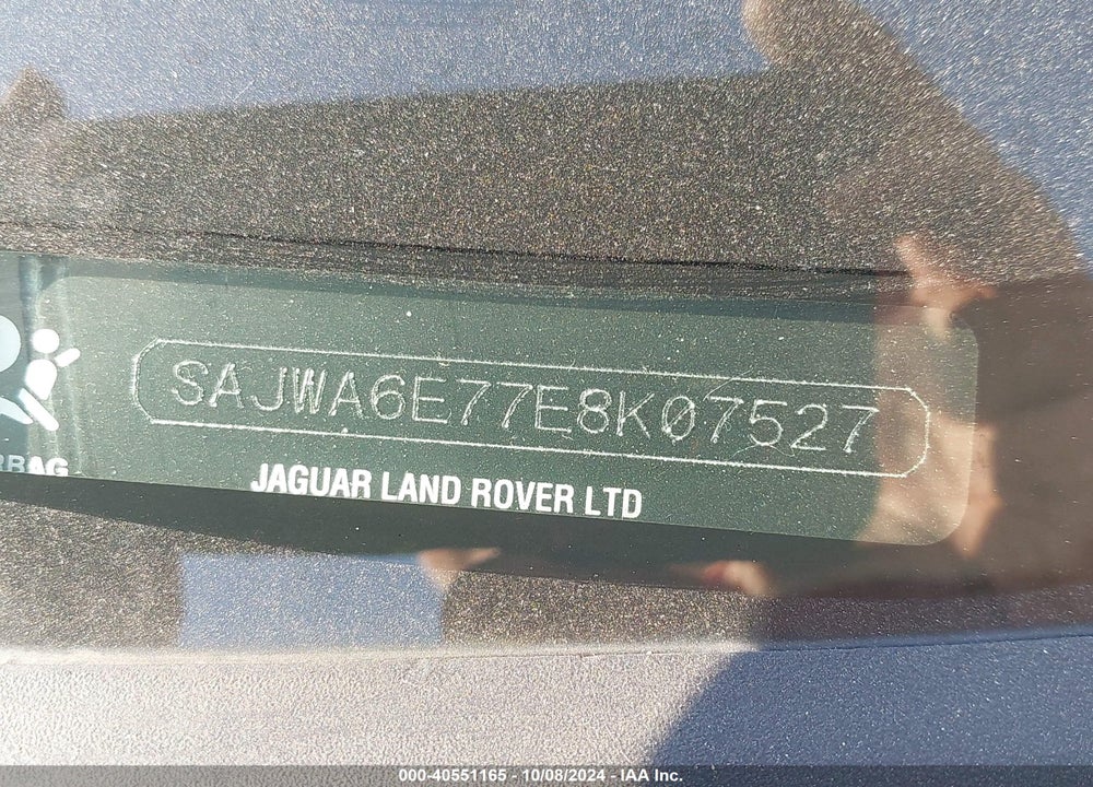 2014 JAGUAR F-TYPE VIN: SAJWA6E77E8K07527