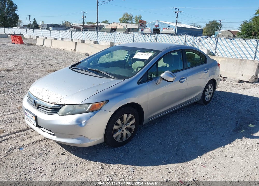 2012 HONDA CIVIC LX VIN: 19XFB2F51CE032759