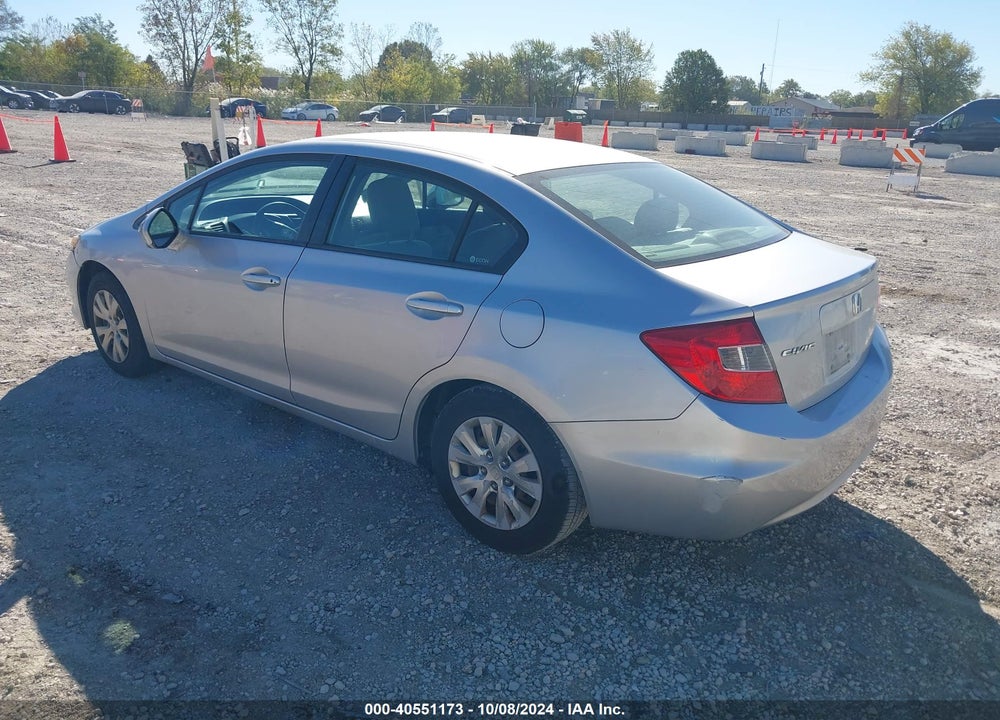 2012 HONDA CIVIC LX VIN: 19XFB2F51CE032759