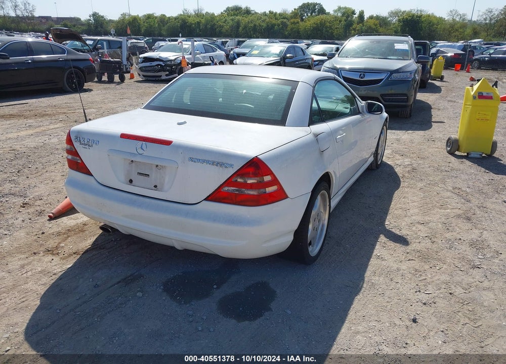 2001 MERCEDES-BENZ SLK 230 KOMPRESSOR VIN: WDBKK49F51F172426