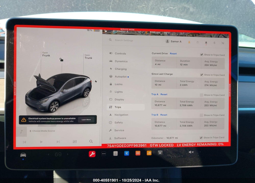 2023 TESLA MODEL Y RWD VIN: 7SAYGDED3PF963961