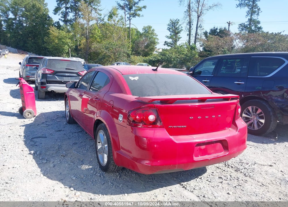 2011 DODGE AVENGER LUX VIN: 1B3BD2FB2BN551958