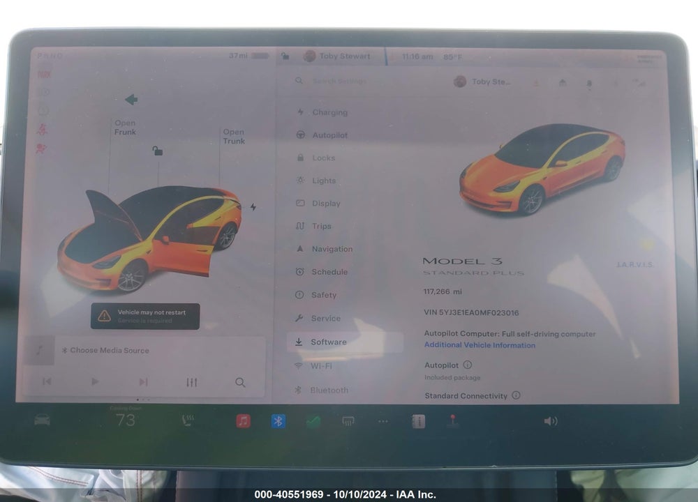 2021 TESLA MODEL 3 STANDARD RANGE PLUS REAR-WHEEL DRIVE VIN: 5YJ3E1EA0MF023016