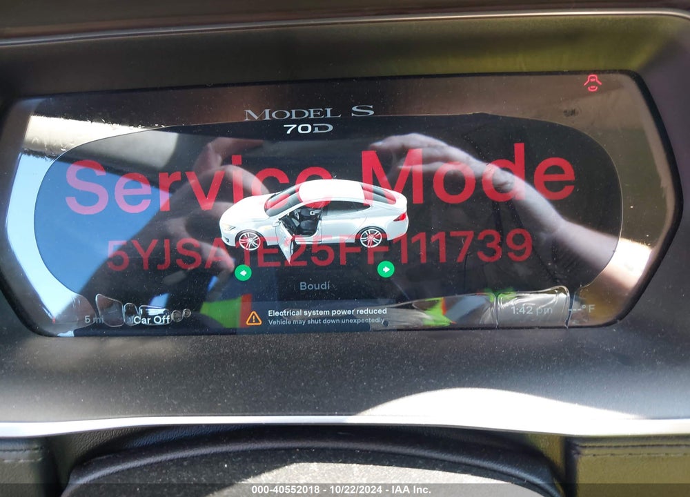2015 TESLA MODEL S 70D/85D/P85D VIN: 5YJSA1E25FF111739