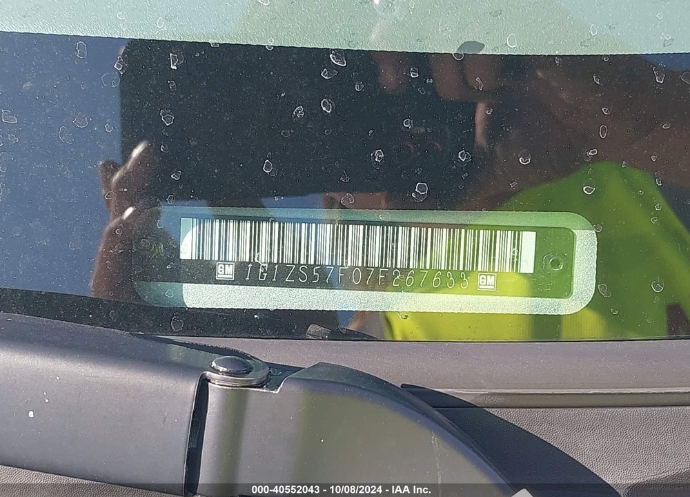 2007 CHEVROLET MALIBU LS VIN: 1G1ZS57F07F267633