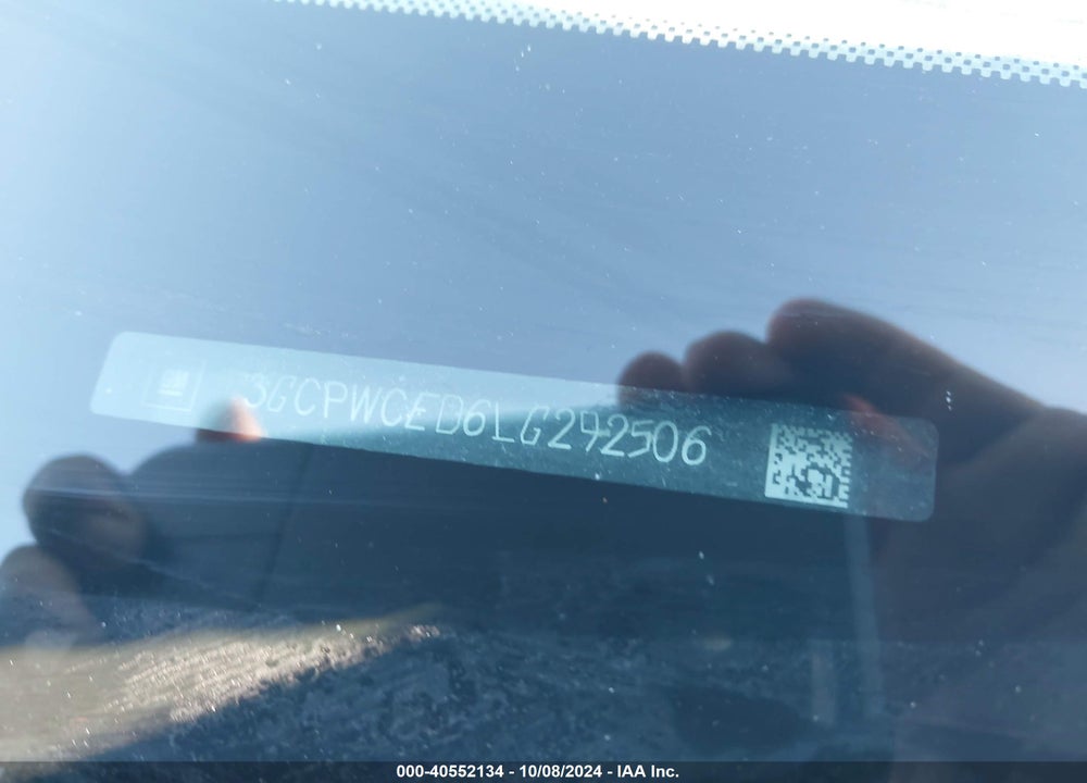 2020 CHEVROLET SILVERADO 1500 VIN: 3GCPWCED6LG292506