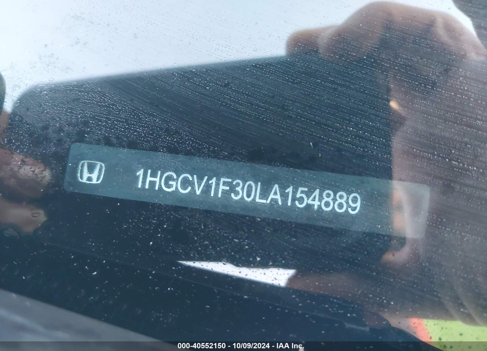 2020 HONDA ACCORD SPORT VIN: 1HGCV1F30LA154889