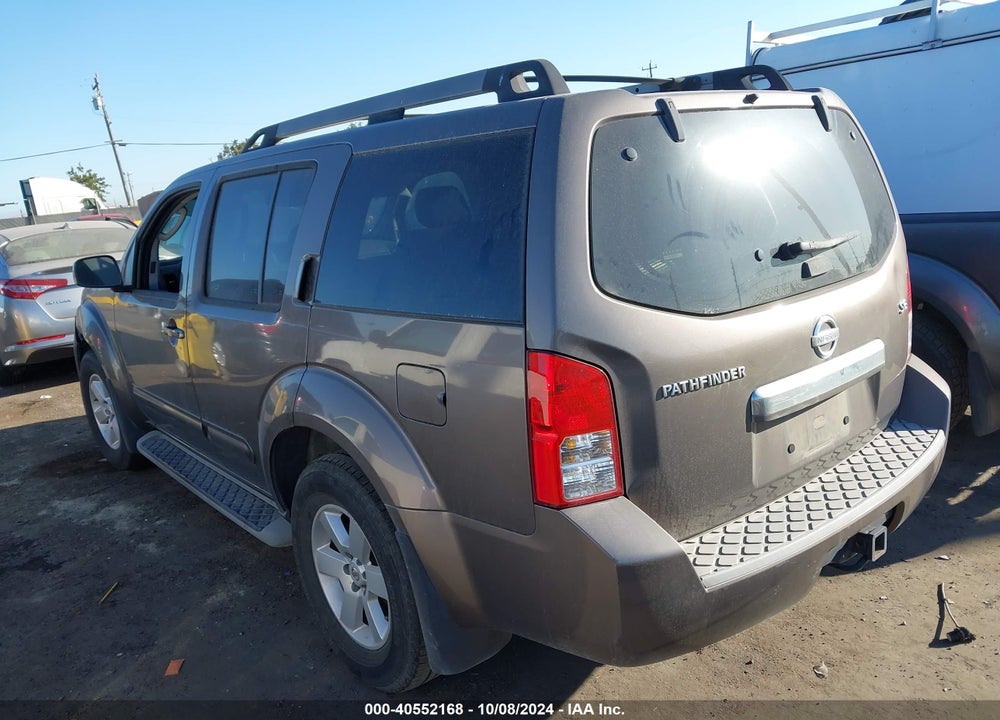2008 NISSAN PATHFINDER SE VIN: 5N1AR18U58C647135