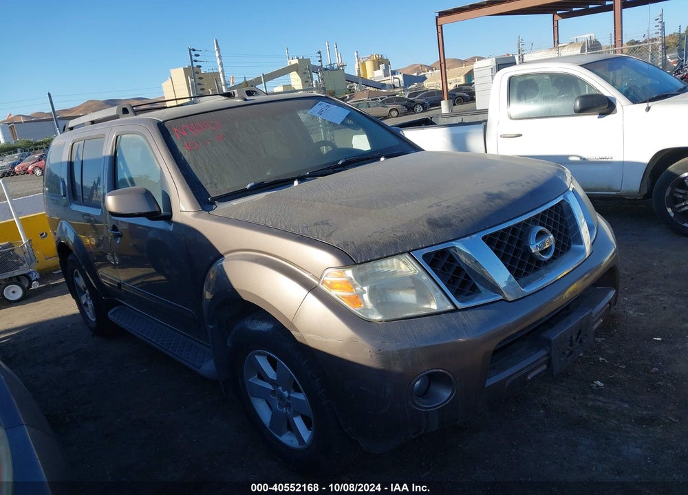 2008 NISSAN PATHFINDER SE VIN: 5N1AR18U58C647135