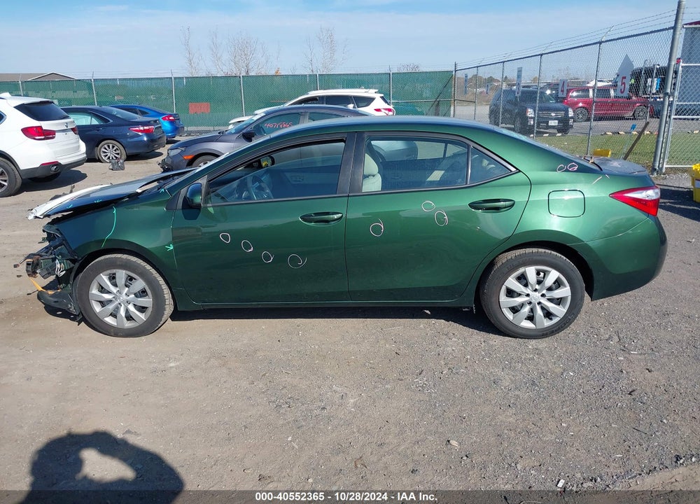 2014 TOYOTA COROLLA LE VIN: 2T1BURHE5EC190912