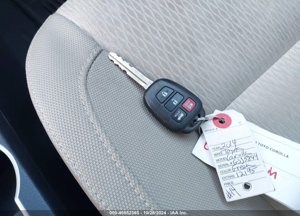 2014 TOYOTA COROLLA LE VIN: 2T1BURHE5EC190912