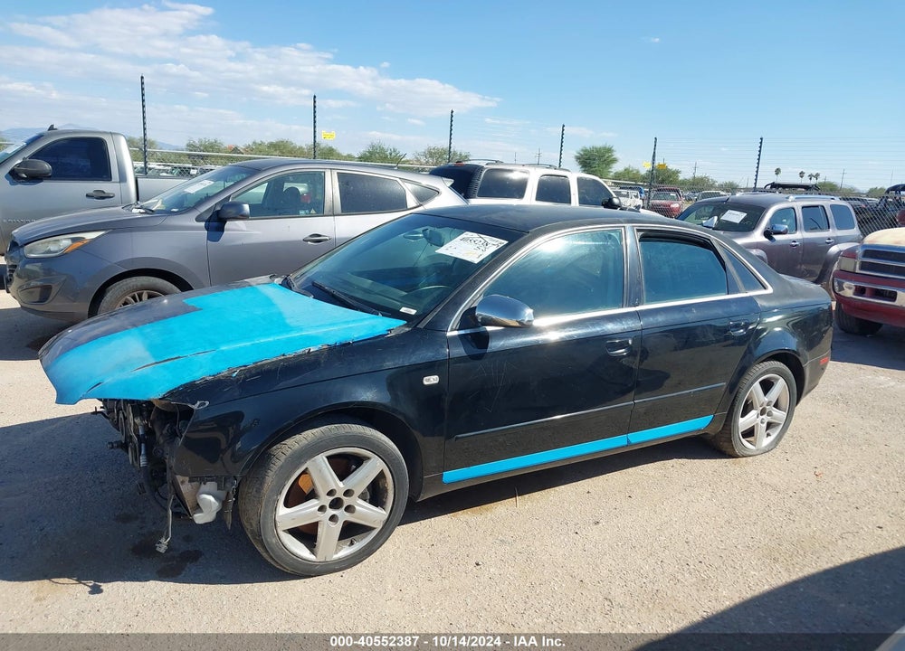 2005 AUDI A4 2.0T VIN: WAUDF78E55A565321