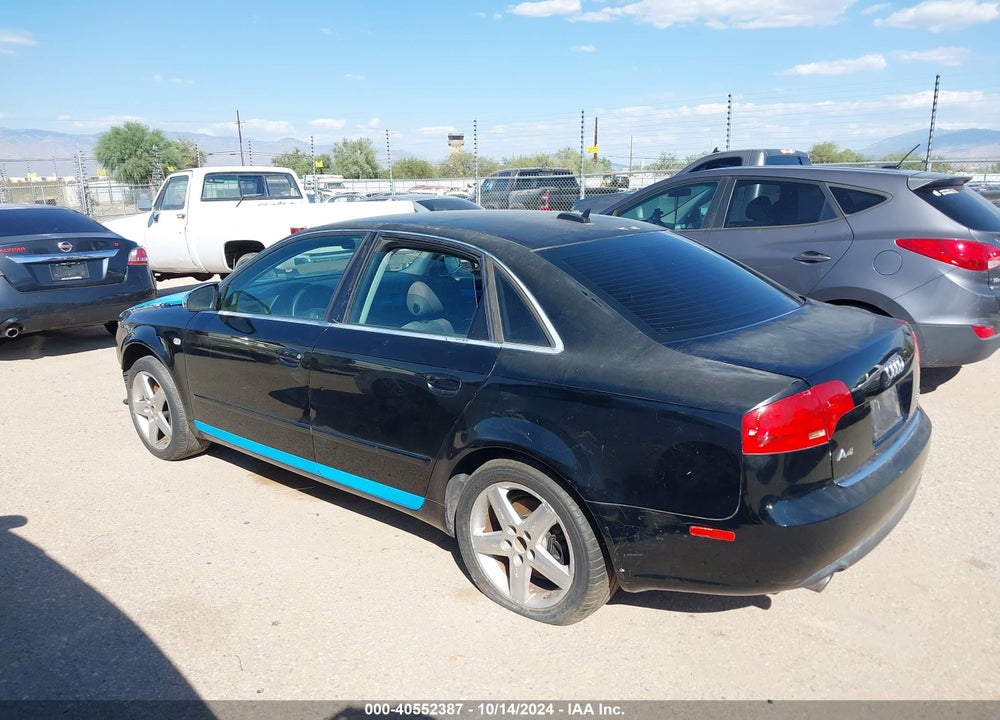 2005 AUDI A4 2.0T VIN: WAUDF78E55A565321