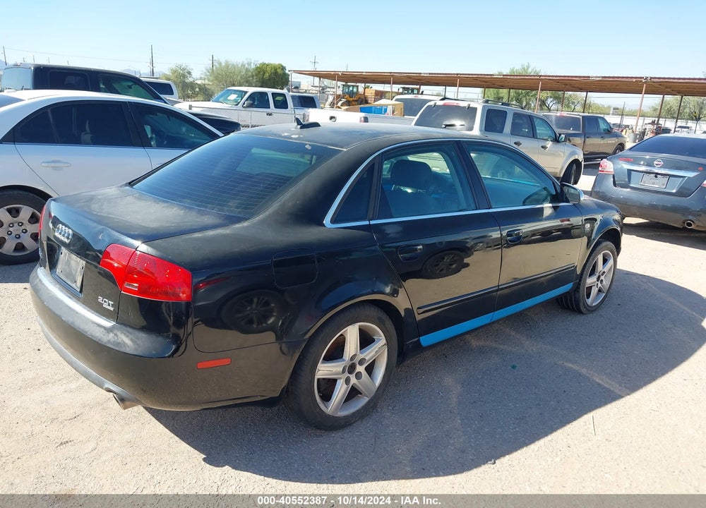 2005 AUDI A4 2.0T VIN: WAUDF78E55A565321