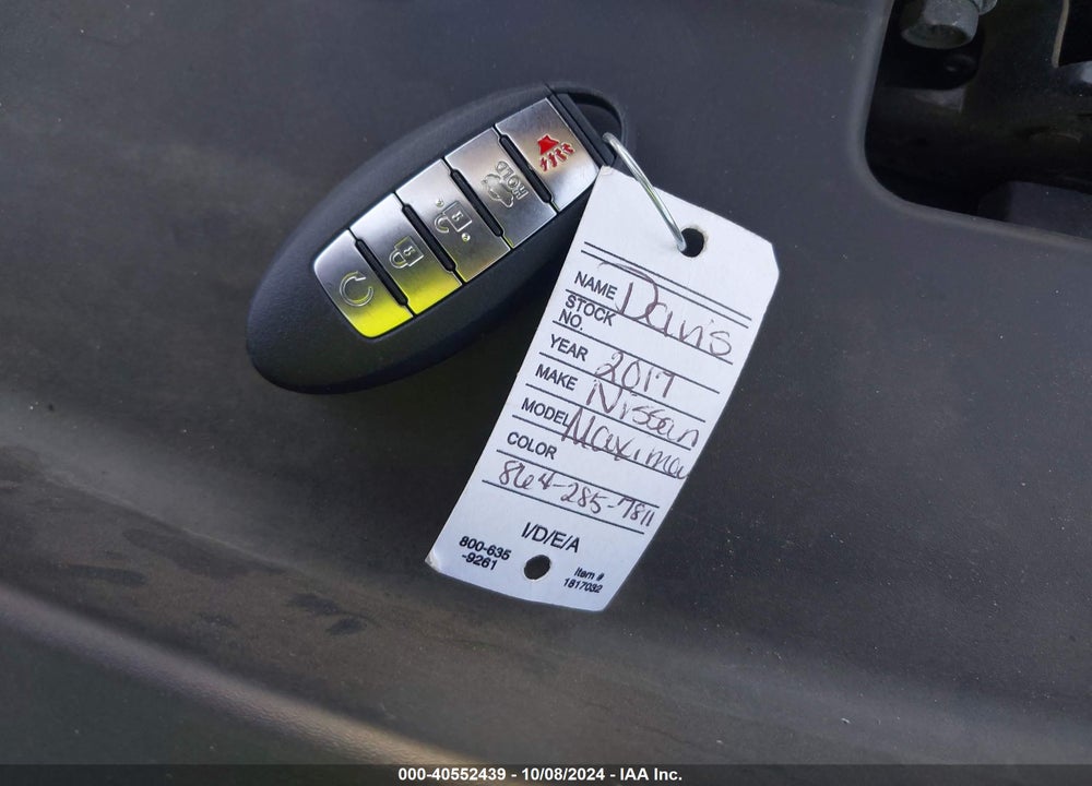 2017 NISSAN MAXIMA 3.5 SL VIN: 1N4AA6AP4HC406184