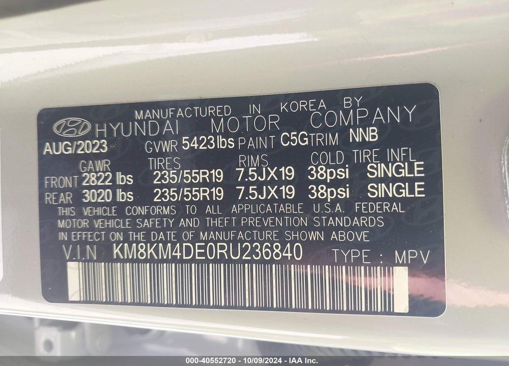 2024 HYUNDAI IONIQ 5 SE VIN: KM8KM4DE0RU236840