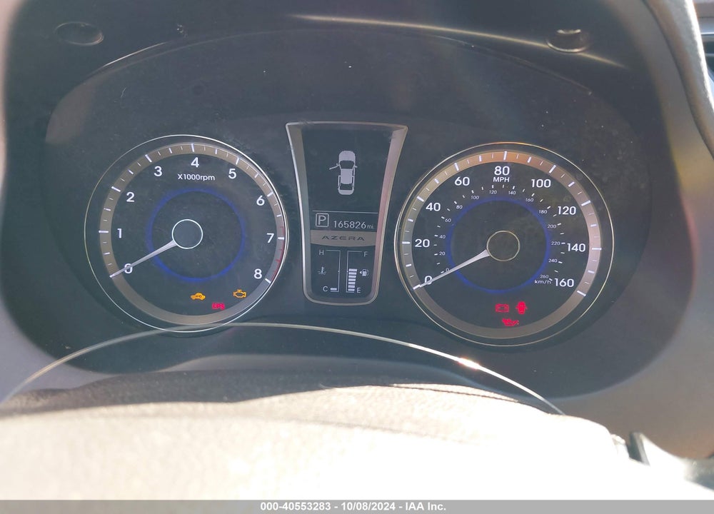 2012 HYUNDAI AZERA VIN: KMHFH4JG9CA171264