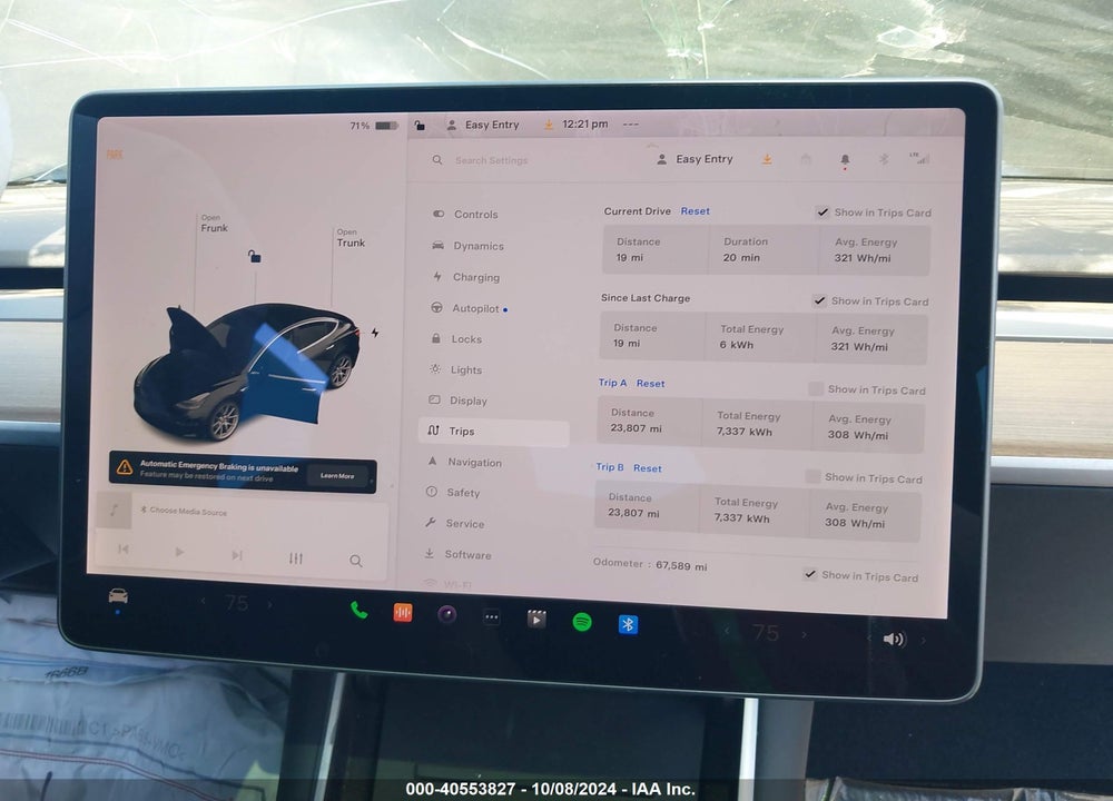 2019 TESLA MODEL 3 LONG RANGE/PERFORMANCE VIN: 5YJ3E1EB7KF418042