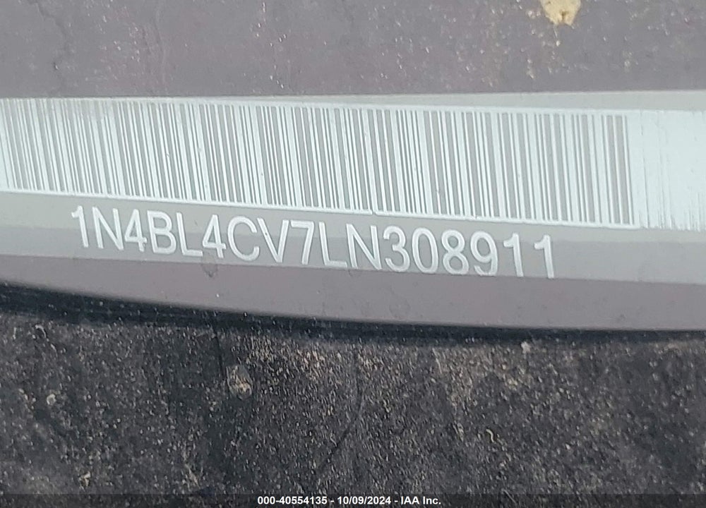 2020 NISSAN ALTIMA SR FWD VIN: 1N4BL4CV7LN308911