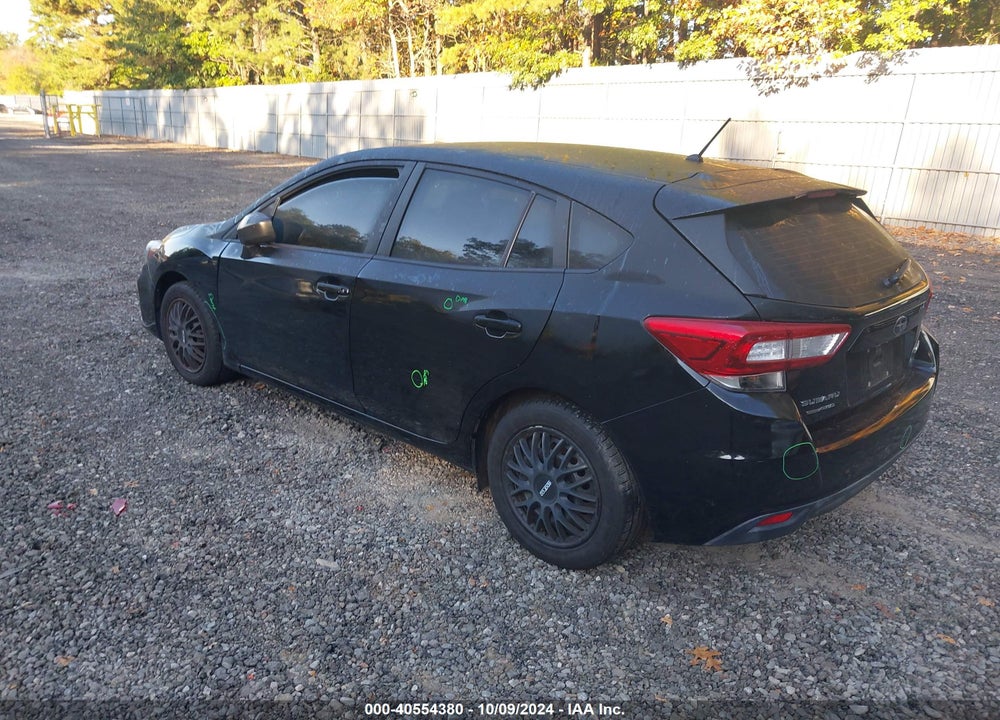 2019 SUBARU IMPREZA 2.0I VIN: 4S3GTAB63K3757960