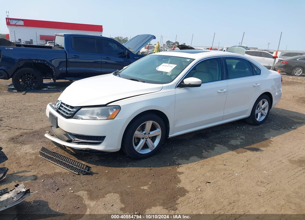 2013 VOLKSWAGEN PASSAT 2.0L TDI SE VIN: 1VWBN7A32DC007545