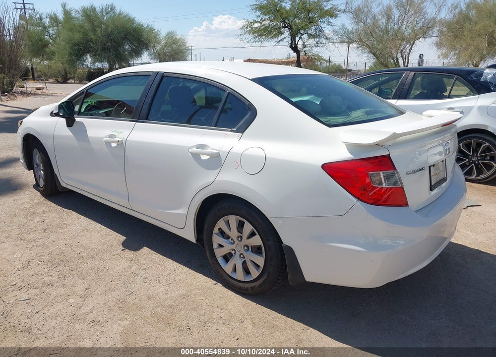2012 HONDA CIVIC LX VIN: 2HGFB2F5XCH590986