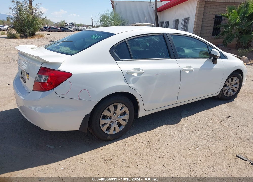2012 HONDA CIVIC LX VIN: 2HGFB2F5XCH590986
