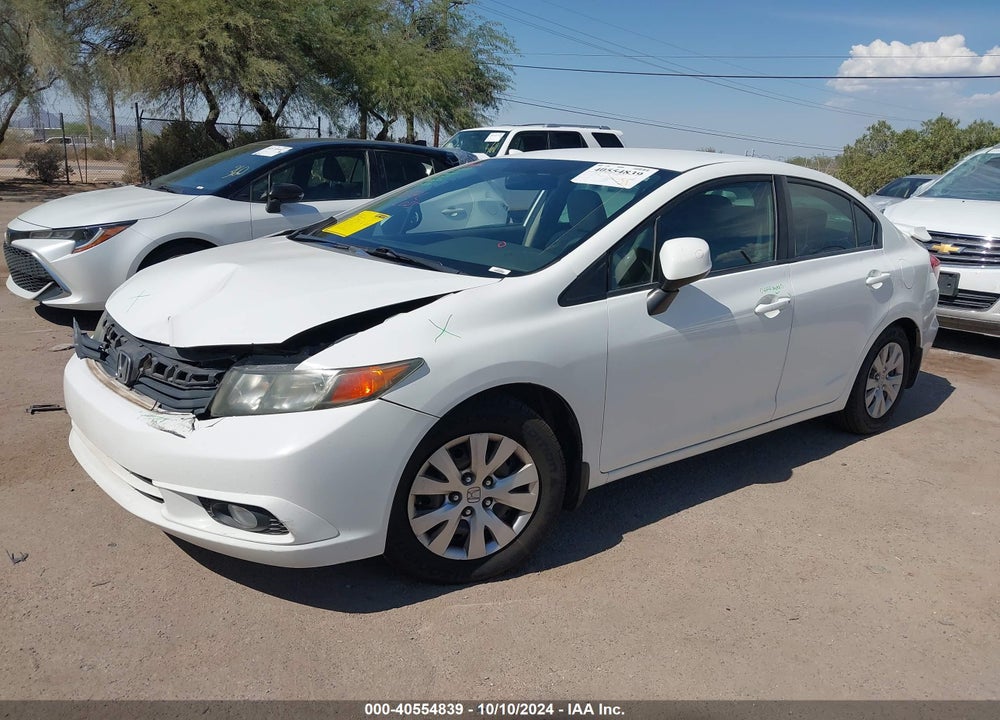 2012 HONDA CIVIC LX VIN: 2HGFB2F5XCH590986