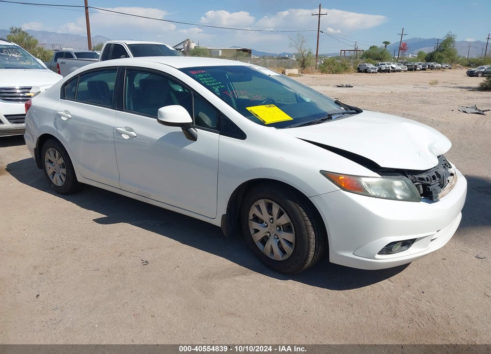 2012 HONDA CIVIC LX VIN: 2HGFB2F5XCH590986