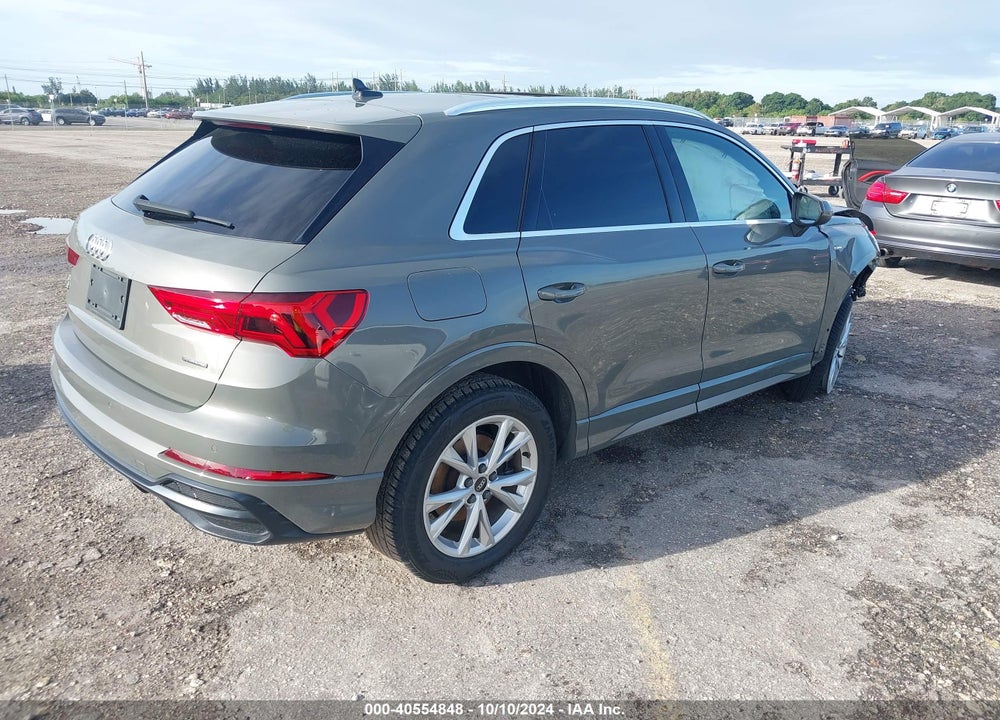 2021 AUDI Q3 PREMIUM 45 TFSI S LINE QUATTRO TIPTRONIC VIN: WA1DECF37M1041337
