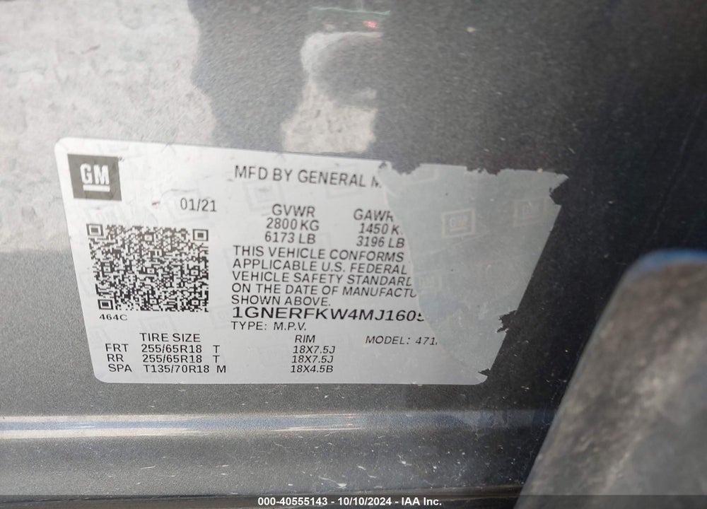 2021 CHEVROLET TRAVERSE FWD LS VIN: 1GNERFKW4MJ160597