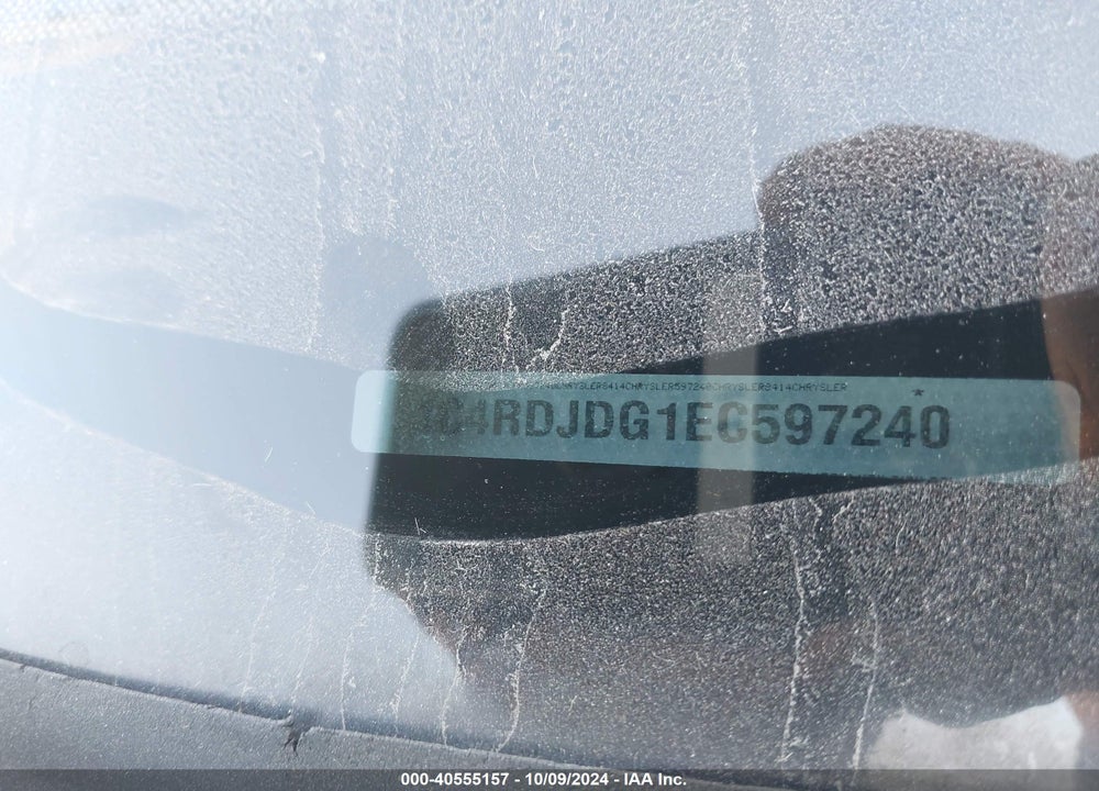 2014 DODGE DURANGO LIMITED VIN: 1C4RDJDG1EC597240