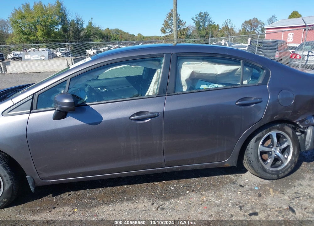 2015 HONDA CIVIC SE VIN: 19XFB2F73FE023535