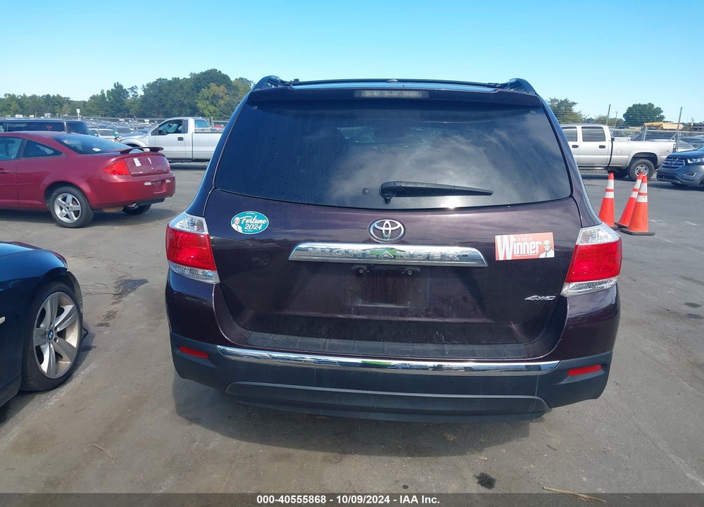 2013 TOYOTA HIGHLANDER SE V6 VIN: 5TDBK3EH7DS269831