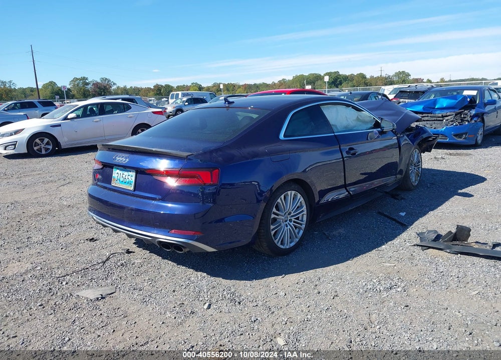 2018 AUDI S5 3.0T PREMIUM PLUS VIN: WAUR4AF54JA057315