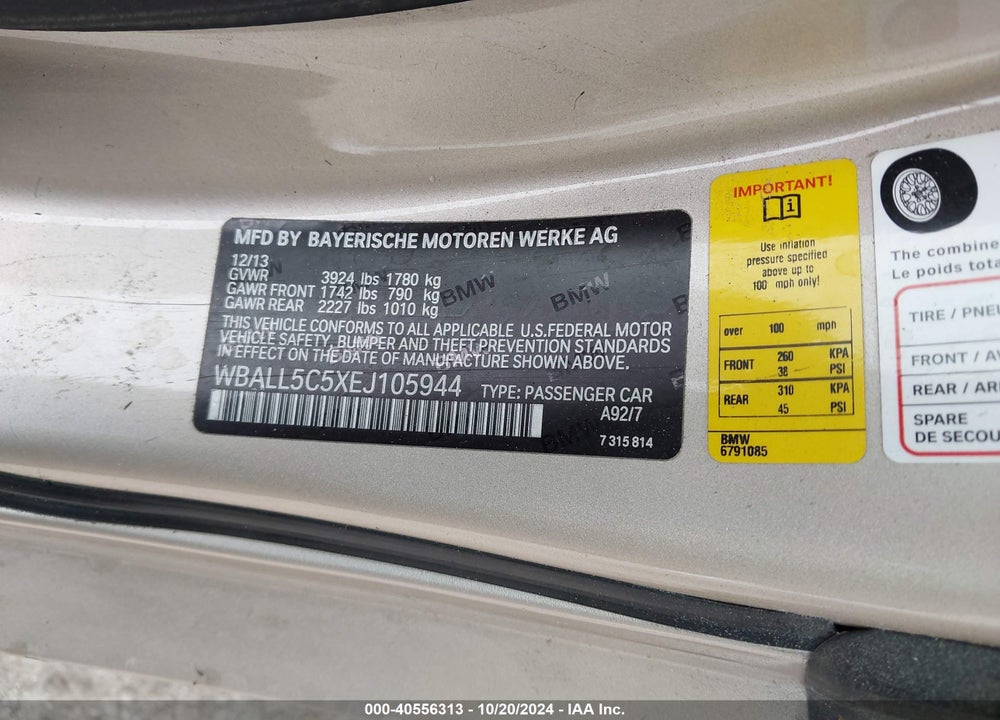2014 BMW Z4 SDRIVE28I VIN: WBALL5C5XEJ105944