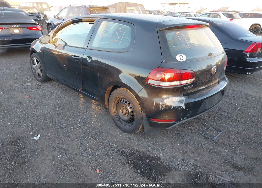 2011 VOLKSWAGEN GOLF 2.5L 2-DOOR VIN: WVWAB7AJ1BW117293