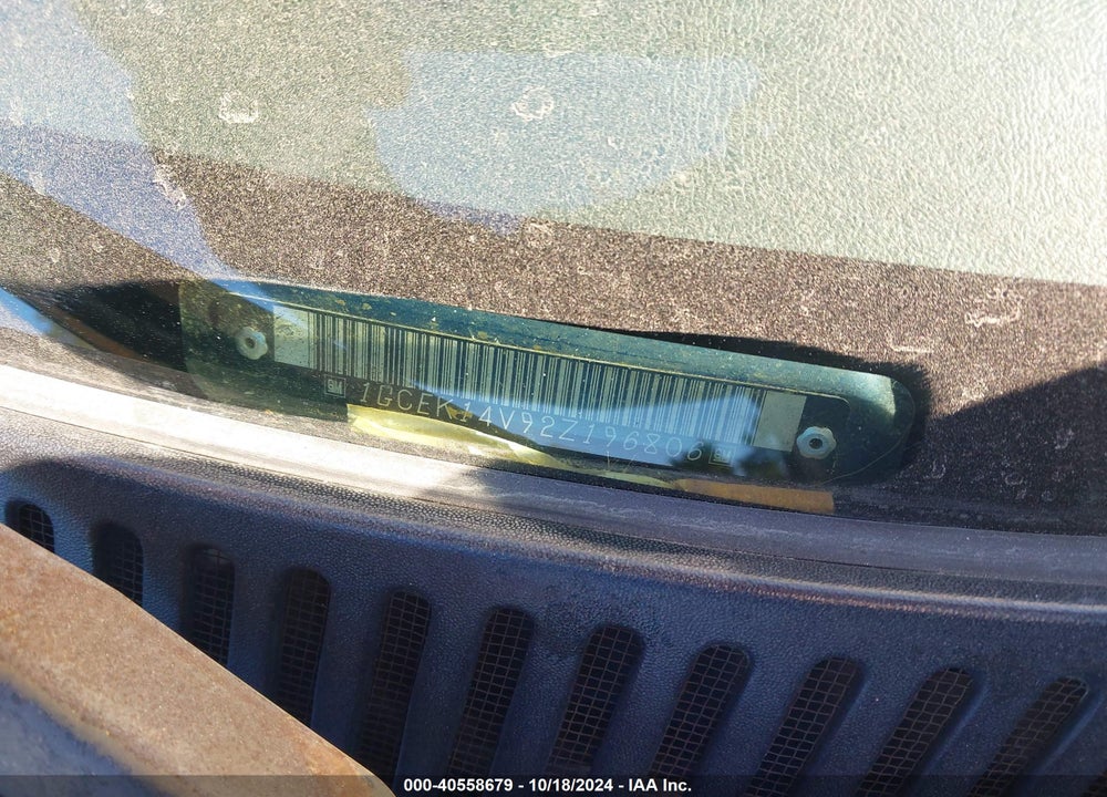 2002 CHEVROLET SILVERADO 1500 VIN: 1GCEK14V92Z196806