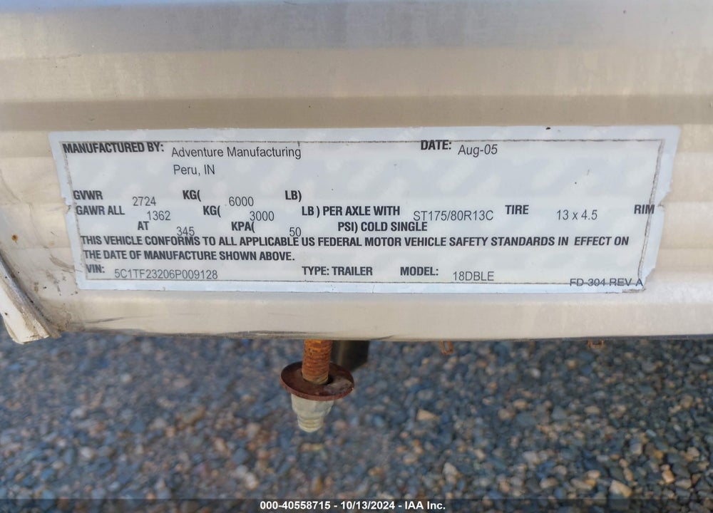2006 TIMBERLAND TIMBER-LOD VIN: 5C1TF23206P009128