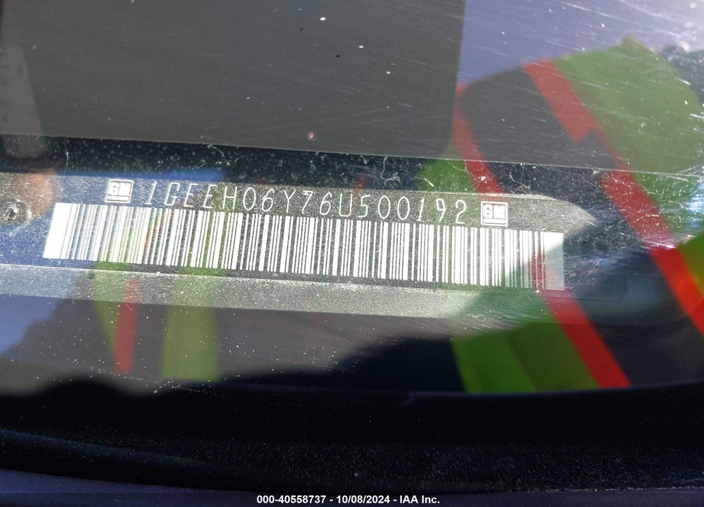 2006 CADILLAC DTS STANDARD VIN: 1GEEH06Y76U500192