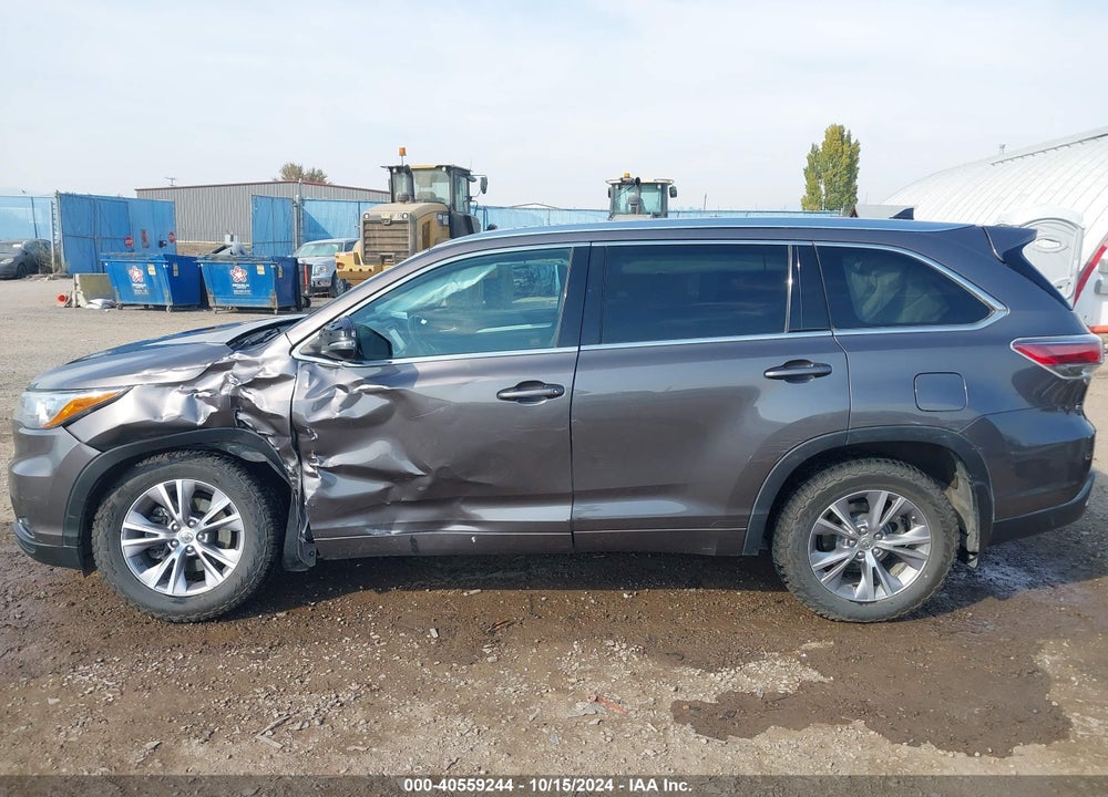 2015 TOYOTA HIGHLANDER XLE V6 VIN: 5TDJKRFHXFS129904